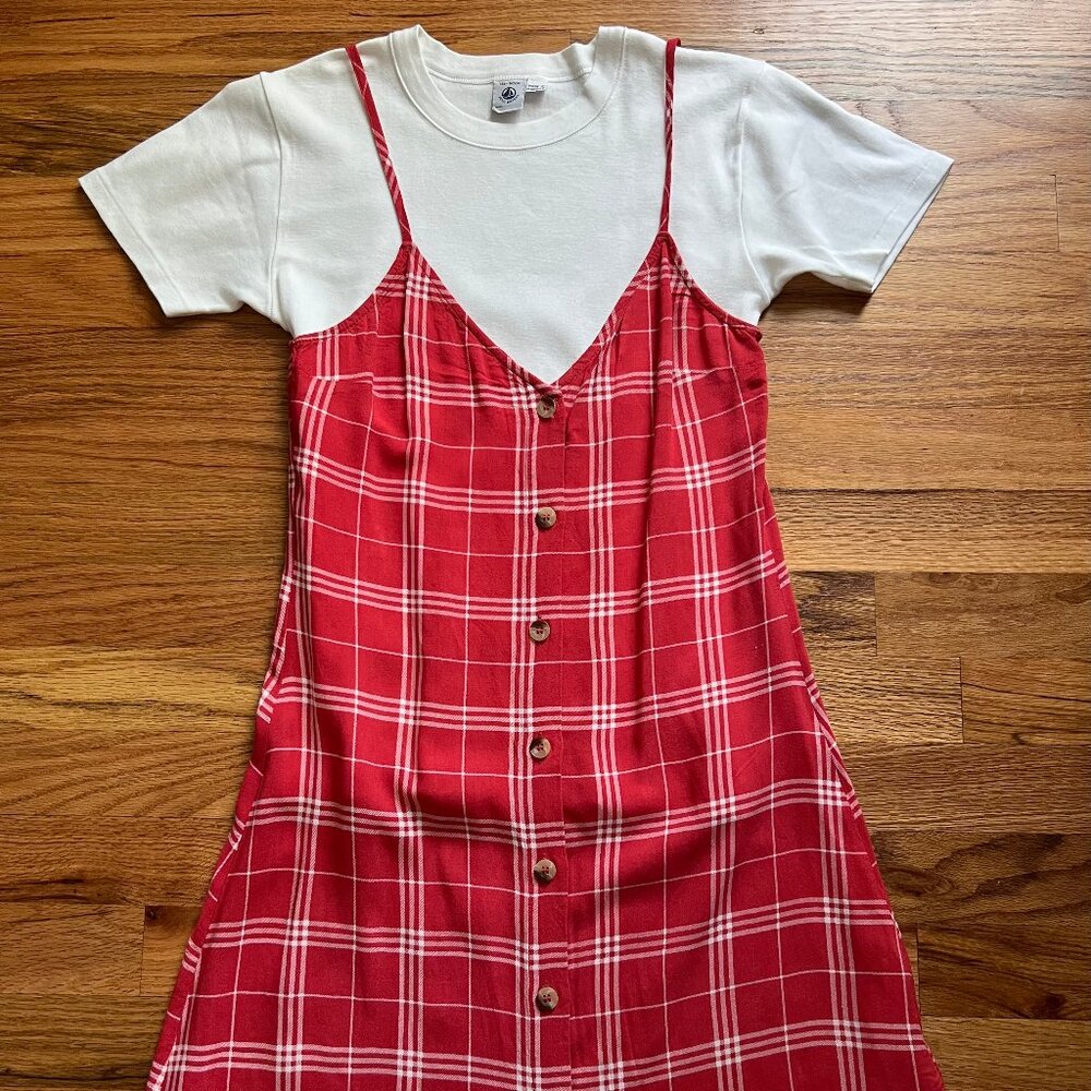 Vintage H&M Divided red summer dress women's size XS 2